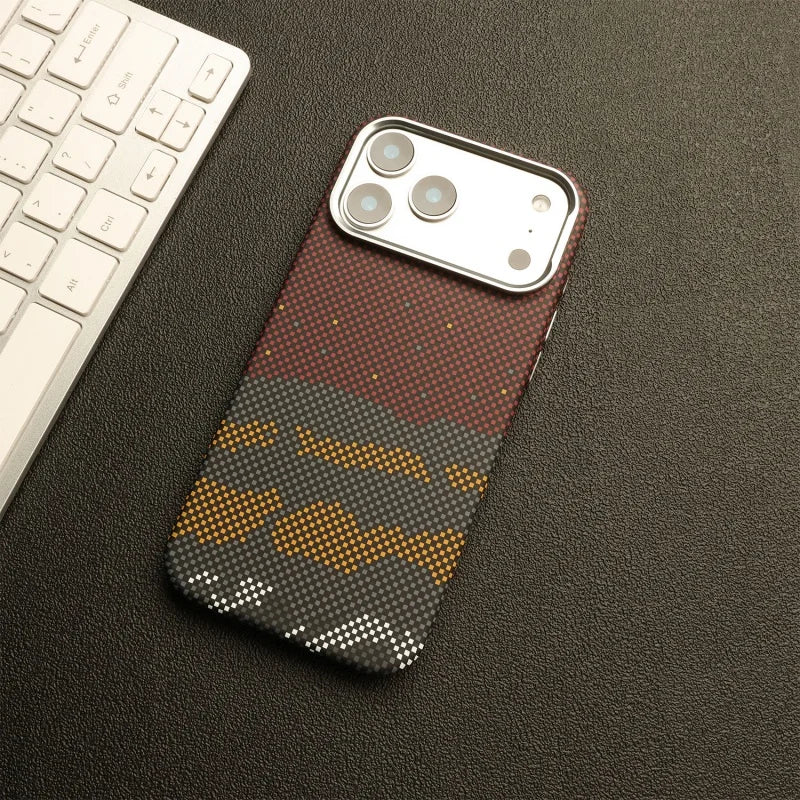 Luxury Carbon Fiber Pattern Magnetic For Magsafe Case For iPhone 17 Air 16 15 14 13 12 Pro Max Wireless Charge Shockproof Cover