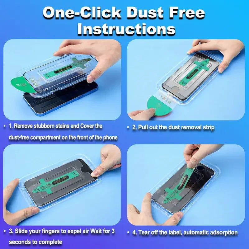3Pcs Oleophobic Coating Dust Free Easy Installation Matte Screen Protector For iPhone 16 14 13 12 11 15 17 Pro Max XS X XR Glass
