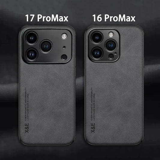 Premium Durable Luxury Soft Leather Phone Case For iPhone 17 16 15 14 11 13 12 Pro Max 17 Air 16e 13 Mini Shockproof Cover