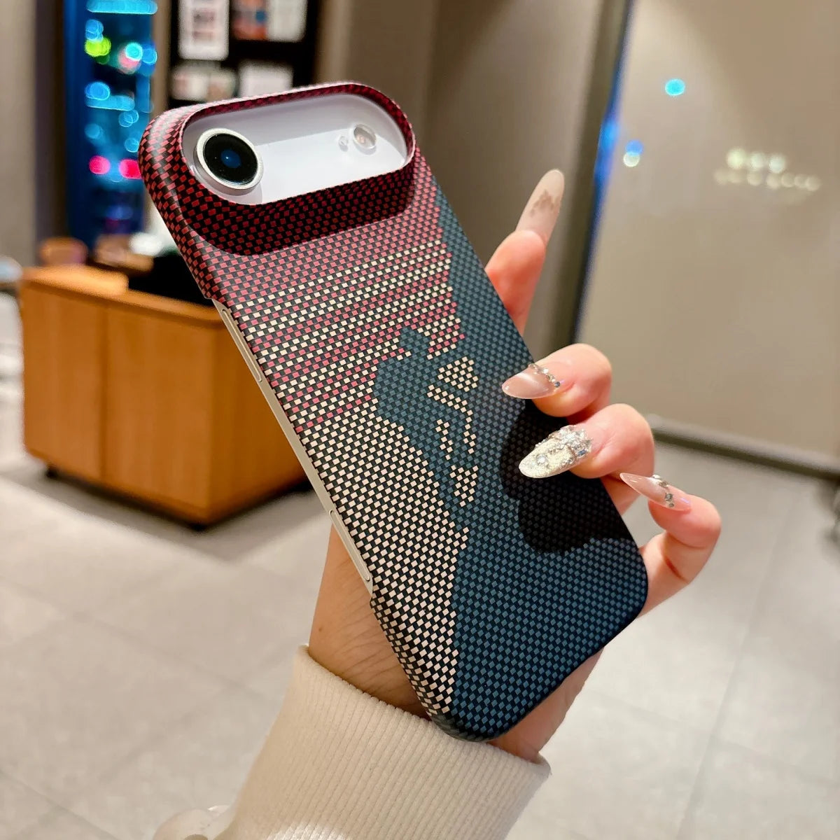 Luxury Carbon Fiber Kevlar PC Ultra-Thin Case For iPhone Air 17 16 15 14 13 Pro Max For Magsafe Magnetic Frameless Phone Cover