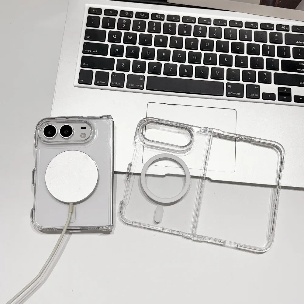 Magnetic Transparent MagSafe Fold Case - iPhone 18 Series Accessories In USA