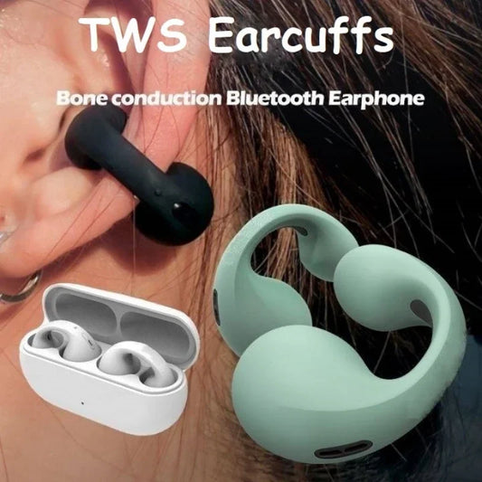 T75 Sport Bone-Conduction Bluetooth 5.3 Earphones HiFi Sound Wireless Headphones Earclip Waterproof Open Ear Headset Earring