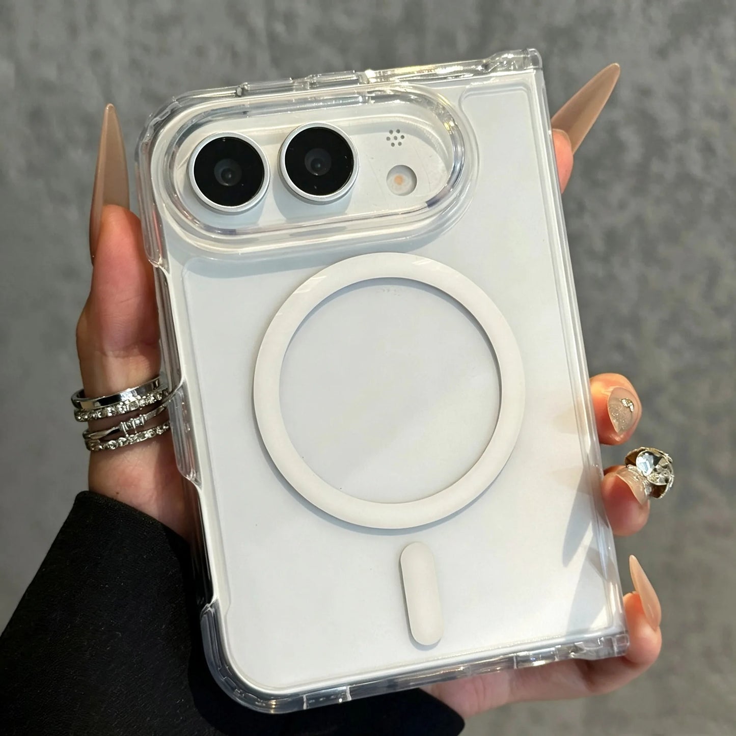 Original For Transparent Magnetic Phone Case for iPhone Ultra 18 Fold 18 Fold Ultra 18 Fold Shockproof Hard Back Cover