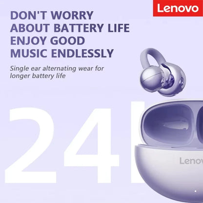 Lenovo TA410 Bluetooth Earbuds Wireless Headphones Ear Clip TWS Earphones Noise Cancelling Sports Gaming Headset for Android iOS