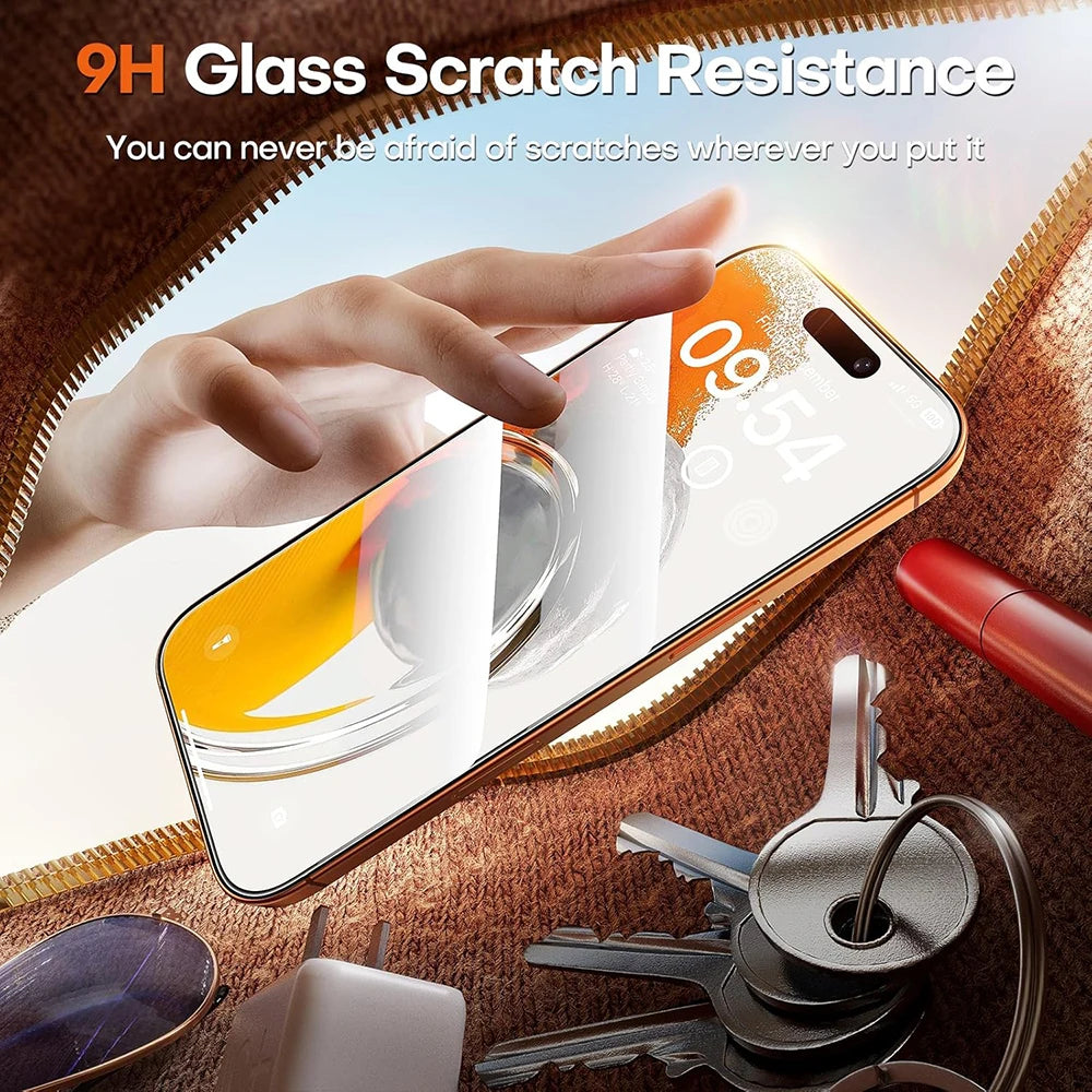 4Pcs Tempered Glass For iPhone 13 17 16 15 14 12 11 Pro Max XR X HD-Definition Screen Protector Oleophobic Coating Glass Film