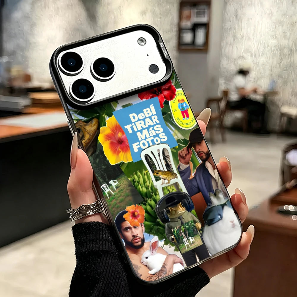 Bad Singer B-Bunny Debi Tirar Mas Fotos-DTMF For iPhone 12 11 13 14 15 16 17 Max Pro Plus Protective IMD Color Cover Case