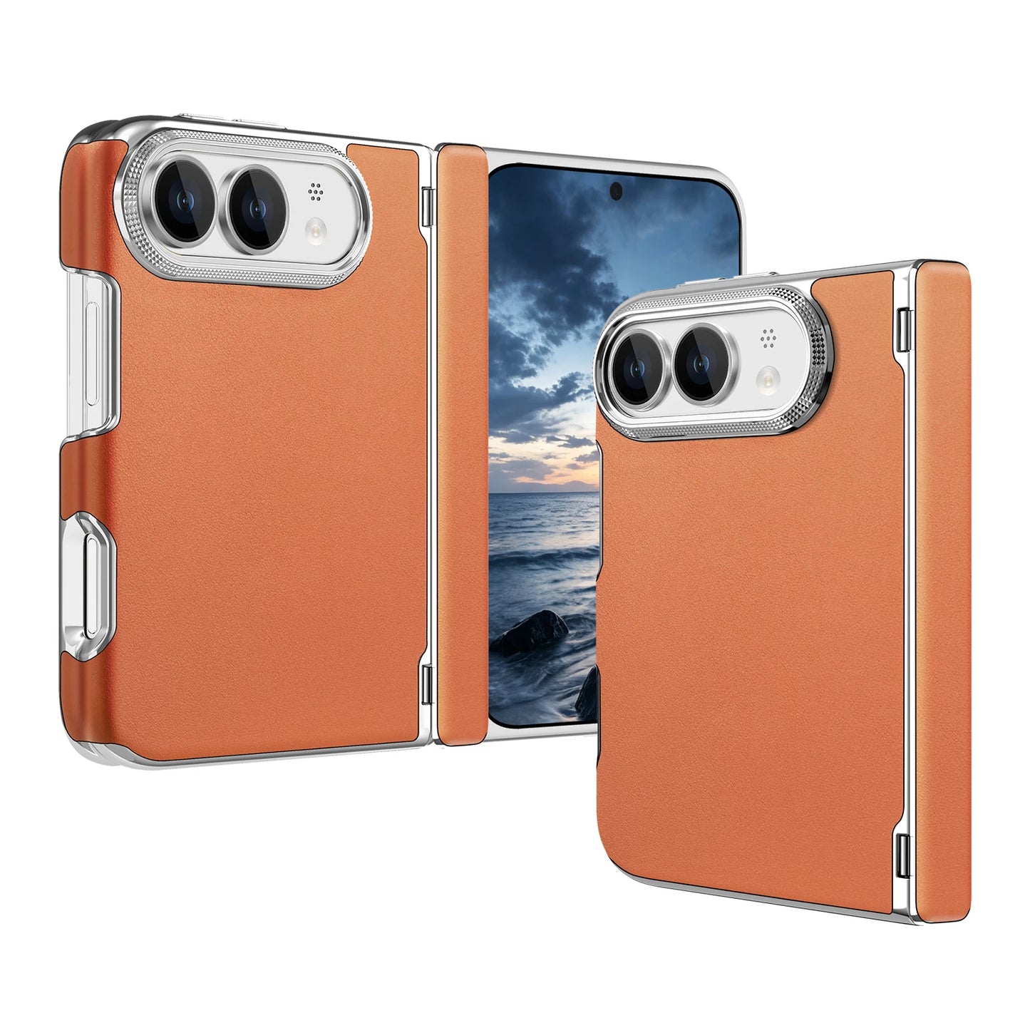 For iPhone Ultra 18 Fold Case Luxury Leather Matte Magnetic Wireless Charging Shockproof Protection Hard Back Cover Accessories