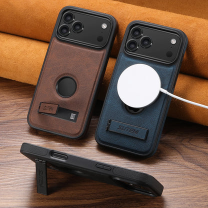 Magnetic Leather Stand Case for iPhone 17 Pro Max 17 Pro Air Cover Magnet for Mag-safe Soft Anti-knock Litchi Grain Shell Fundas