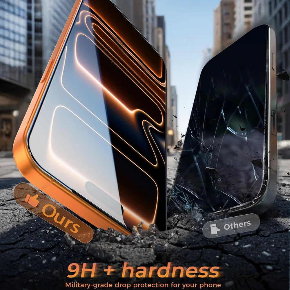 4Pcs Tempered Glass For iPhone 13 17 16 15 14 12 11 Pro Max XR X HD-Definition Screen Protector Oleophobic Coating Glass Film