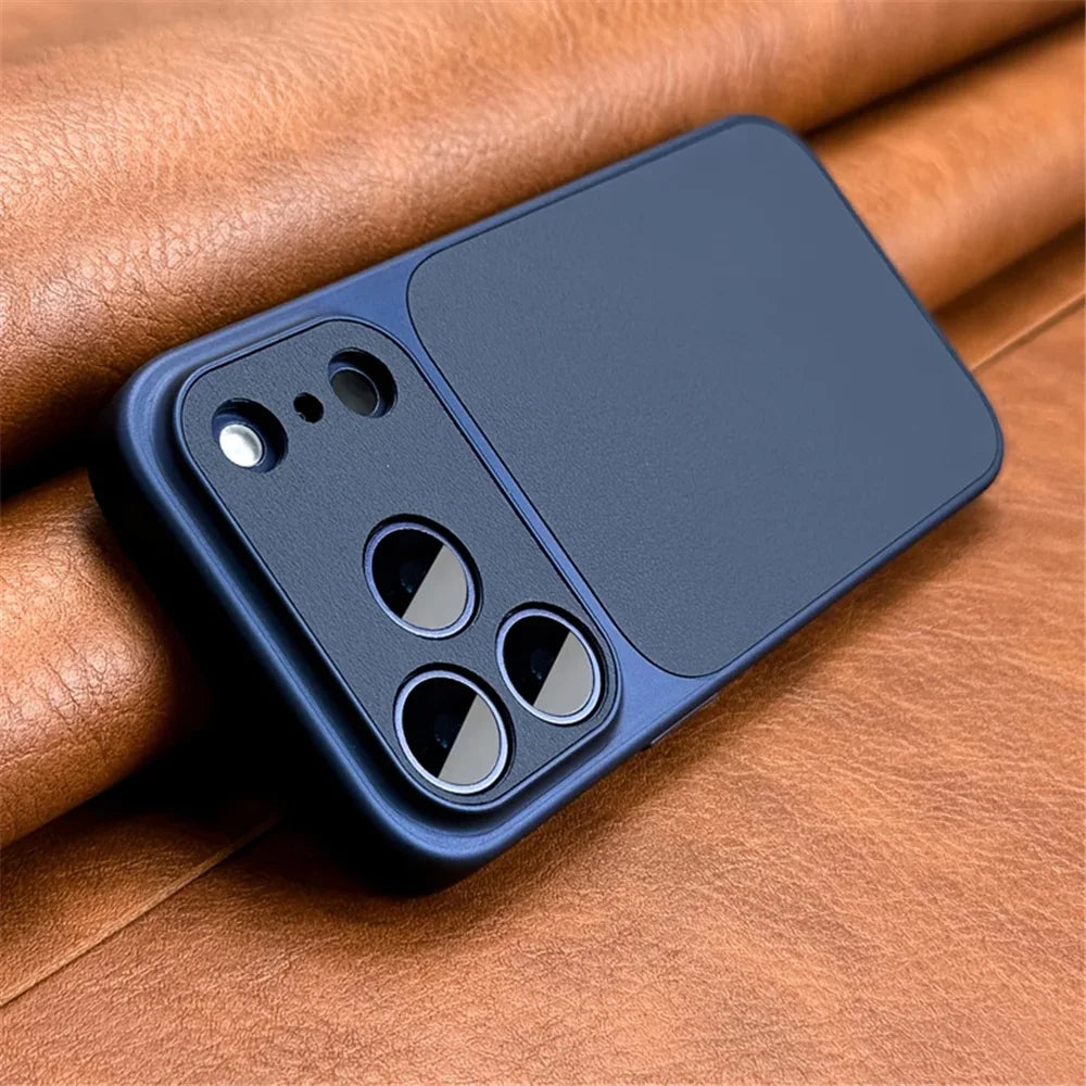 Luxury Plating Leather Texture Case - iPhone 18 Series Accessories In USA
