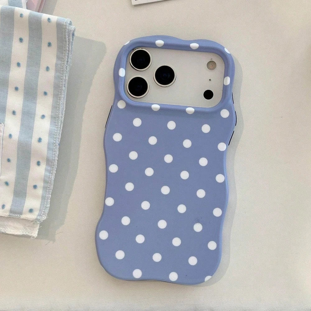 Polka Dots, Wave Resistant Phone Case, Compatible with IPhone 11/12/13/14/15/16/17 Pro Max/17Pro Series, Summer Phone Case.