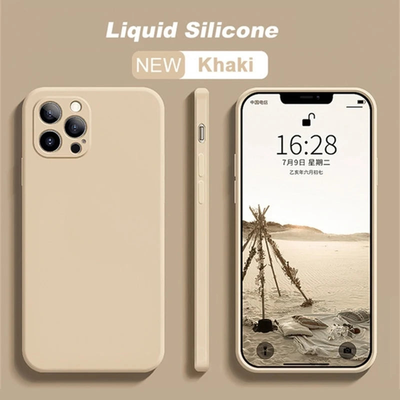 Plum red Anti Drop Case For iPhone 16 11 12 13 14 15 Pro Max 12 Mini 7 8 X XS XR Cover Coque Funda Silicone Soft TPU Back Cover