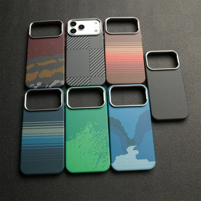 Luxury Carbon Fiber Pattern Magnetic For Magsafe Case For iPhone 17 Air 16 15 14 13 12 Pro Max Wireless Charge Shockproof Cover