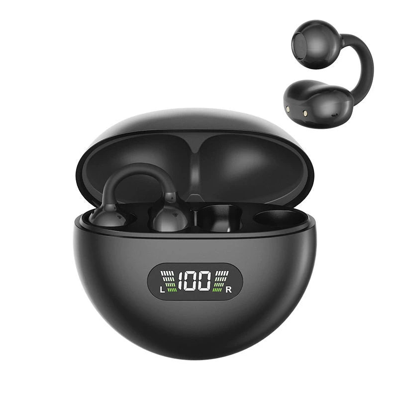 Wireless Bone Conduction Bluetooth 5 4 Sport Earbuds OWS Ear Clip Headphones Waterproof Comfortable With Digital Display
