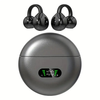 Clip on Earbuds Open Ear Wireless Bluetooth 6.0 Headphones with Mic,50H Play,ENC Call,ipx5 Waterproof,Sports Ear Buds