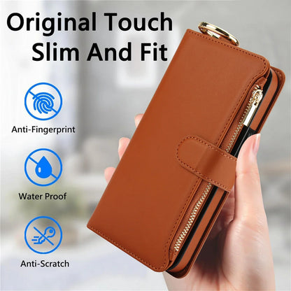 Zipper Leather Wallet Flip Case - iPhone 18 Series Accessories In USA