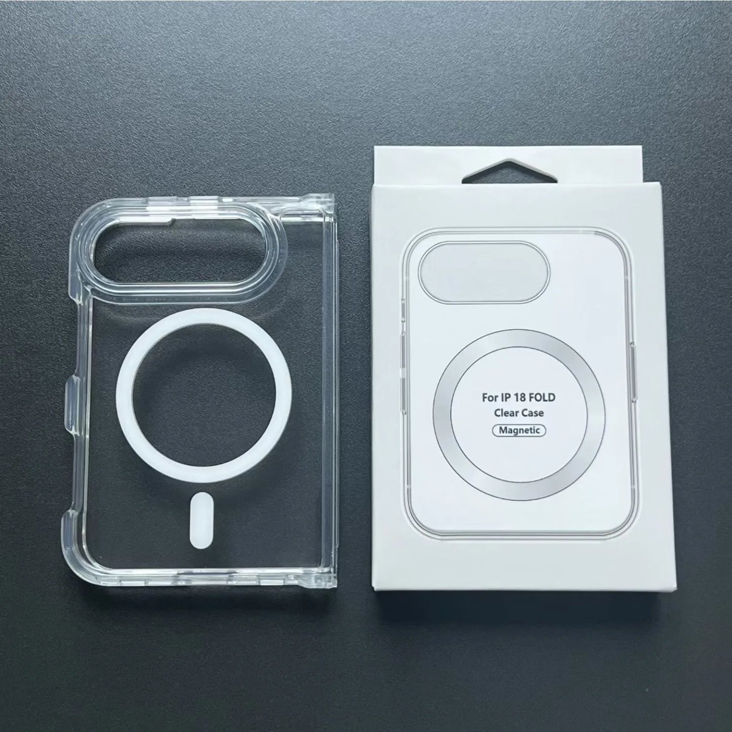 Original For Magsafe Magnetic Wireless Charging Phone Case For iPhone 18 Fold Clear Protective Cover For iPhone 18 Fold Ultra