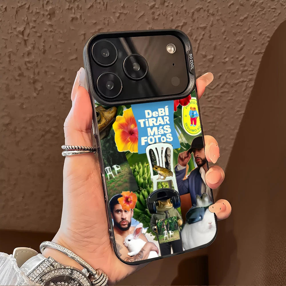 Bad Singer B-Bunny Debi Tirar Mas Fotos-DTMF For iPhone 12 11 13 14 15 16 17 Max Pro Plus Protective IMD Color Cover Case