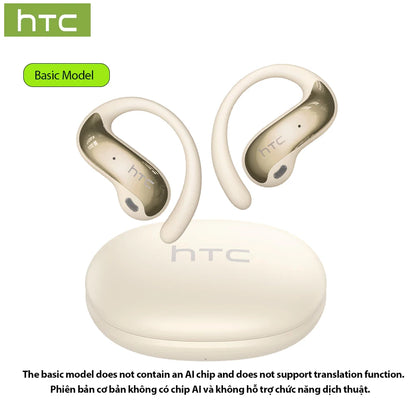 HTC Original NE19 AI Translate Bluetooth Earphones OWS Open Ear Business Travel Wireless Headphones Music Stereo Sound Earbuds