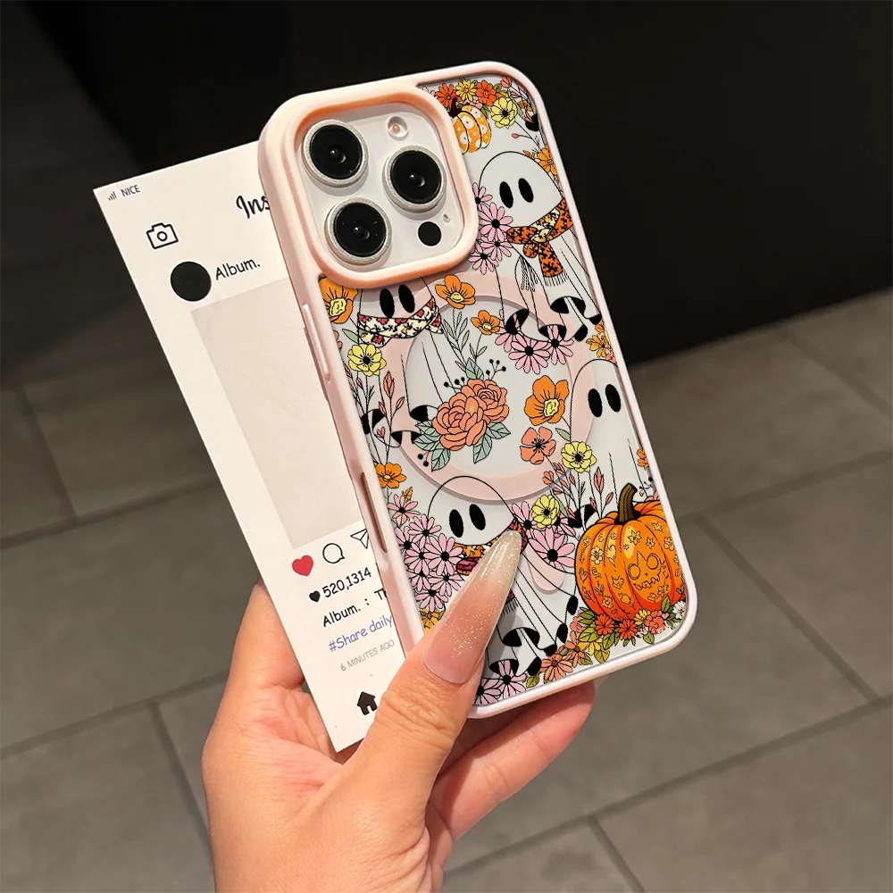 Floral Ghost Magnetic Wireless Case - iPhone 18 Series Accessories In USA