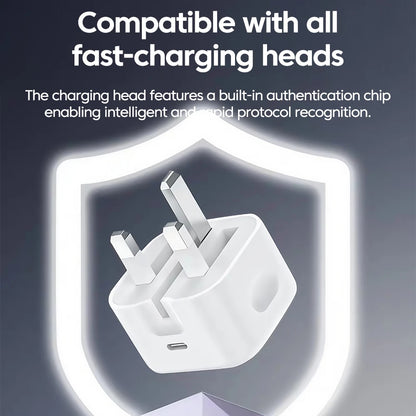 PD25W Type C Super Fast Charging Mobile Phone Foldable Charger For Iphone 17 16 Samsung POCO UK Plug Phone Accessories