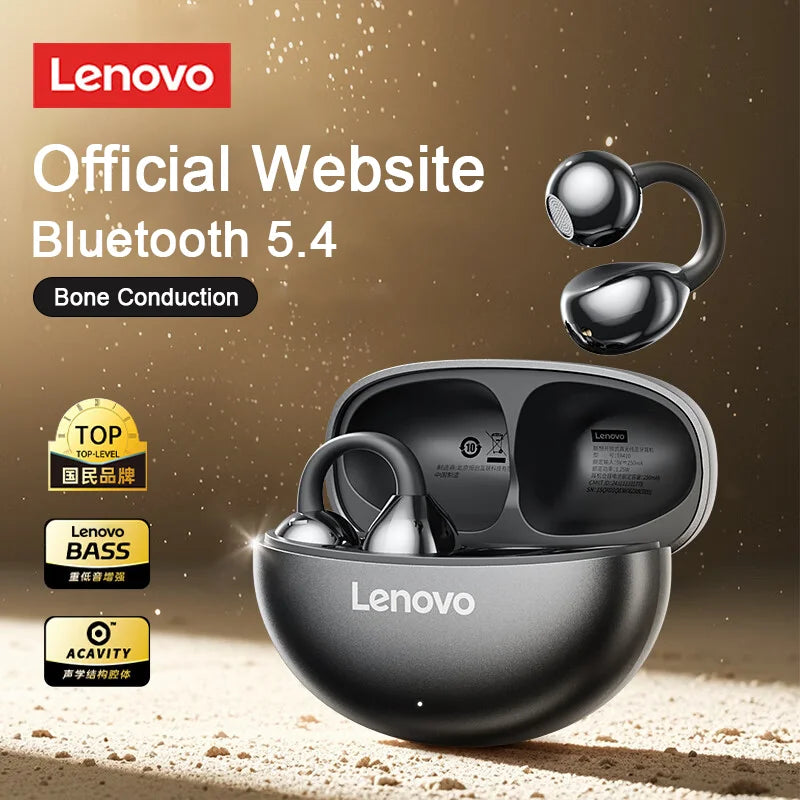 Lenovo TA410 Bluetooth Earbuds Wireless Headphones Ear Clip TWS Earphones Noise Cancelling Sports Gaming Headset for Android iOS