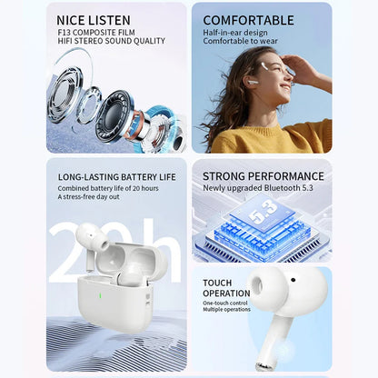 2026 A7 Pro Wireless Bluetooth Earphones TWS Headset HiFi Earbuds Noise Reduction Headphones Waterproof For IPHONE Android