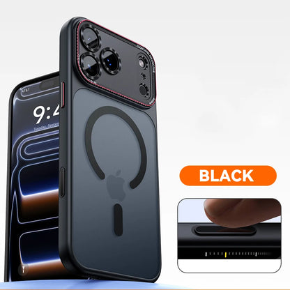 Luxury Magnetic Camera Bumper Protection Case For iPhone 17 16 15 14 Pro Max Wireless Charging Shockproof Hard Matte Clear Cover