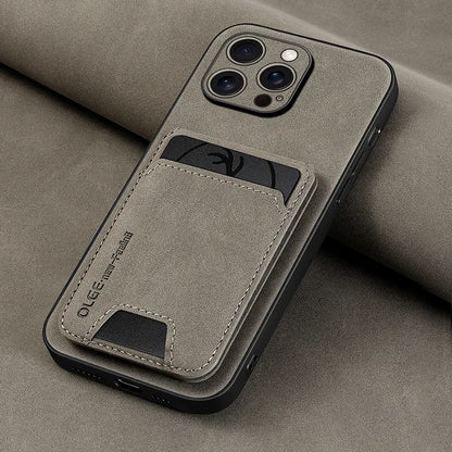 Luxury leather card holder phone case For iPhone 17 16E 16 17 15 14 13 11 Pro max wallet card bag leather shockproof back cover