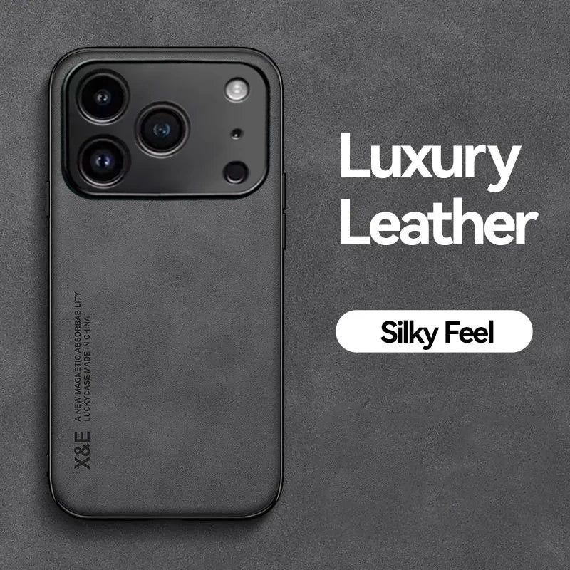 Premium Durable Luxury Soft Leather Phone Case For iPhone 17 16 15 14 11 13 12 Pro Max 17 Air 16e 13 Mini Shockproof Cover