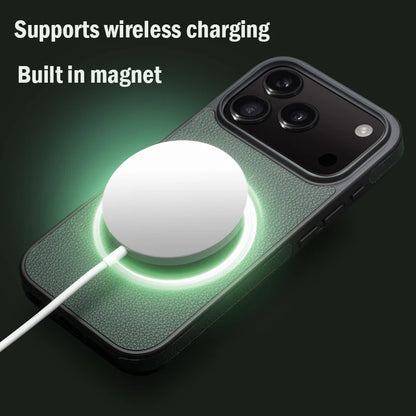 QIALINO Case for iPhone 17 Pro Genuine Leather Flip Bracket Handmade Magnetic Cover with Card Slots for iPhone 17 Pro Max/17 Air