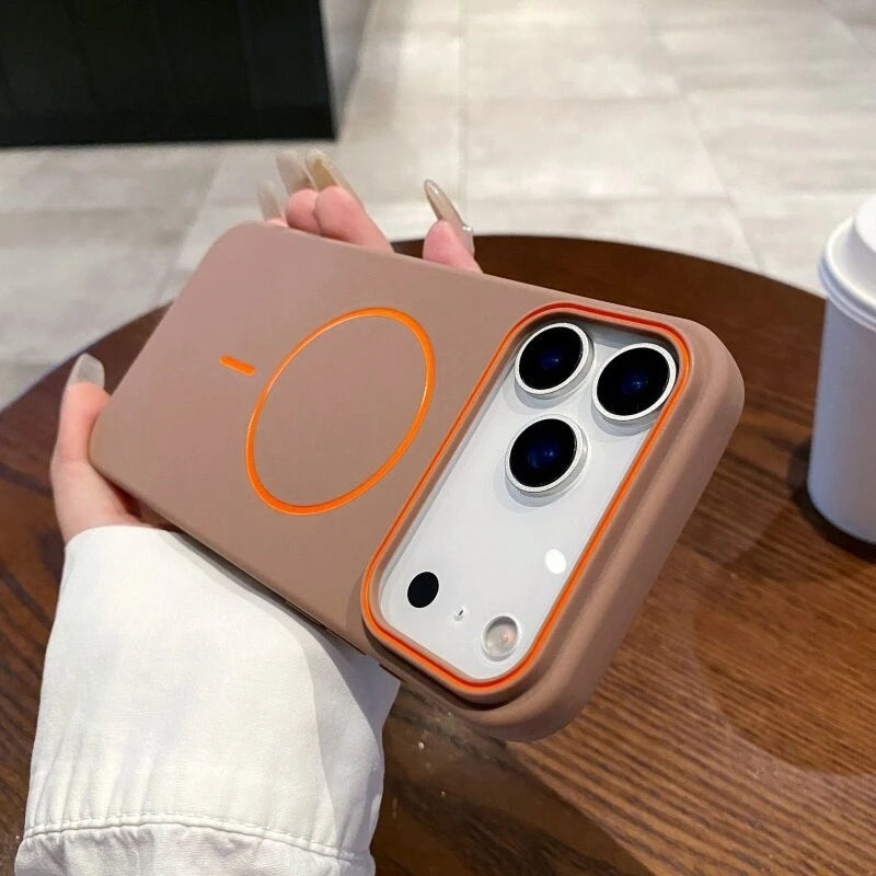 Luxury Magnetic Soft Silicone Phone Case For iPhone 11 12 13 14 15 16 17 Pro Max Air Magsafe Shockproof Bumper Back Case Cover