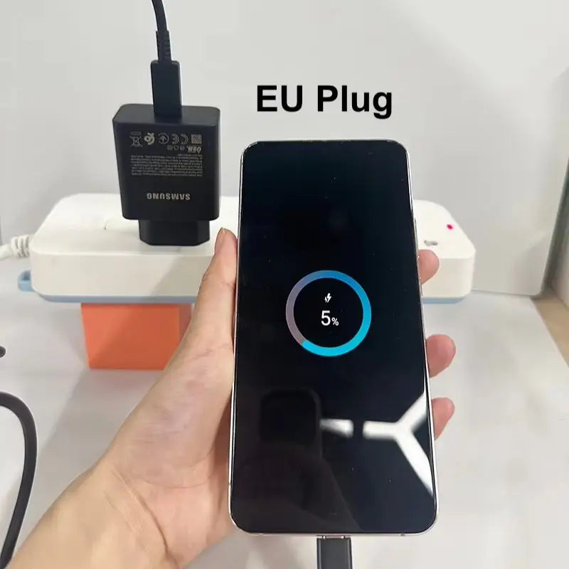 Original Samsung 60W 45W Charger Super Fast Charge EU Adapter 1.5M 2M Type C Cable S26 S25 FE S24 Ultra S23 A55 A56 for iphone