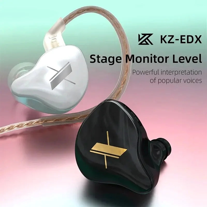KZ EDX Wired Earphones With Microphone Dynamic HIFI Bass Music Earbuds In Ear Monitor Headphones Noise Cancelling Sport Headset