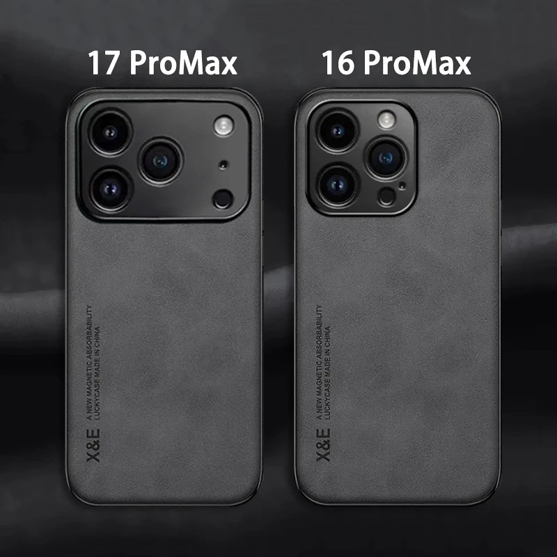 Premium Durable Luxury Soft Leather Phone Case For iPhone 17 16 15 14 11 13 12 Pro Max 17 Air 16e 13 Mini Shockproof Cover