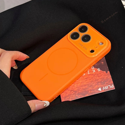 Big Window Liquid Silicone Phone Case For iPhone 17 Air 16 15 14 Plus 12 13 16 Pro Max Magsafe Official Soft Protector Cover