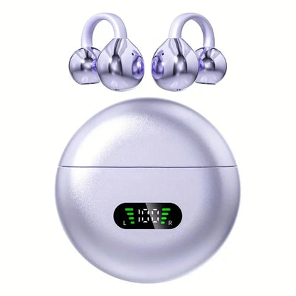 Clip on Earbuds Open Ear Wireless Bluetooth 6.0 Headphones with Mic,50H Play,ENC Call,ipx5 Waterproof,Sports Ear Buds