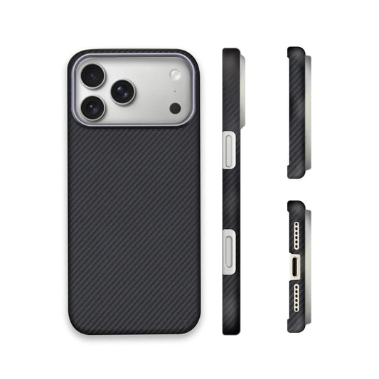Aramid Fiber Kevlar Phone Case For iPhone 17 Pro Max Ultra Thin Shockproof Lightweight Hard Cover