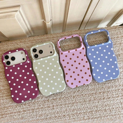 Polka Dots, Wave Resistant Phone Case, Compatible with IPhone 11/12/13/14/15/16/17 Pro Max/17Pro Series, Summer Phone Case.
