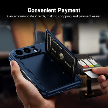Screen Glass Film S Pen Hinge Protect Phone Case For iPhone Ultra 18 Fold Card Slot Wallet Scratch-resistant Hard Business Cover