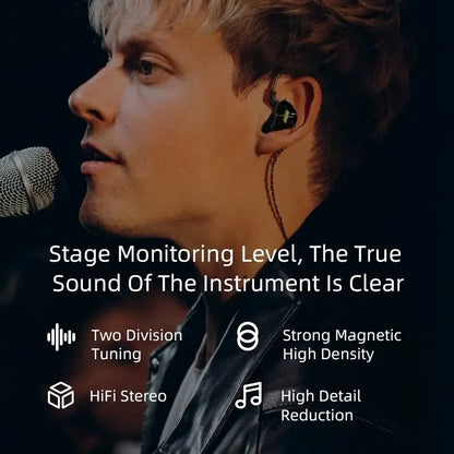 KZ EDX Wired Earphones With Microphone Dynamic HIFI Bass Music Earbuds In Ear Monitor Headphones Noise Cancelling Sport Headset