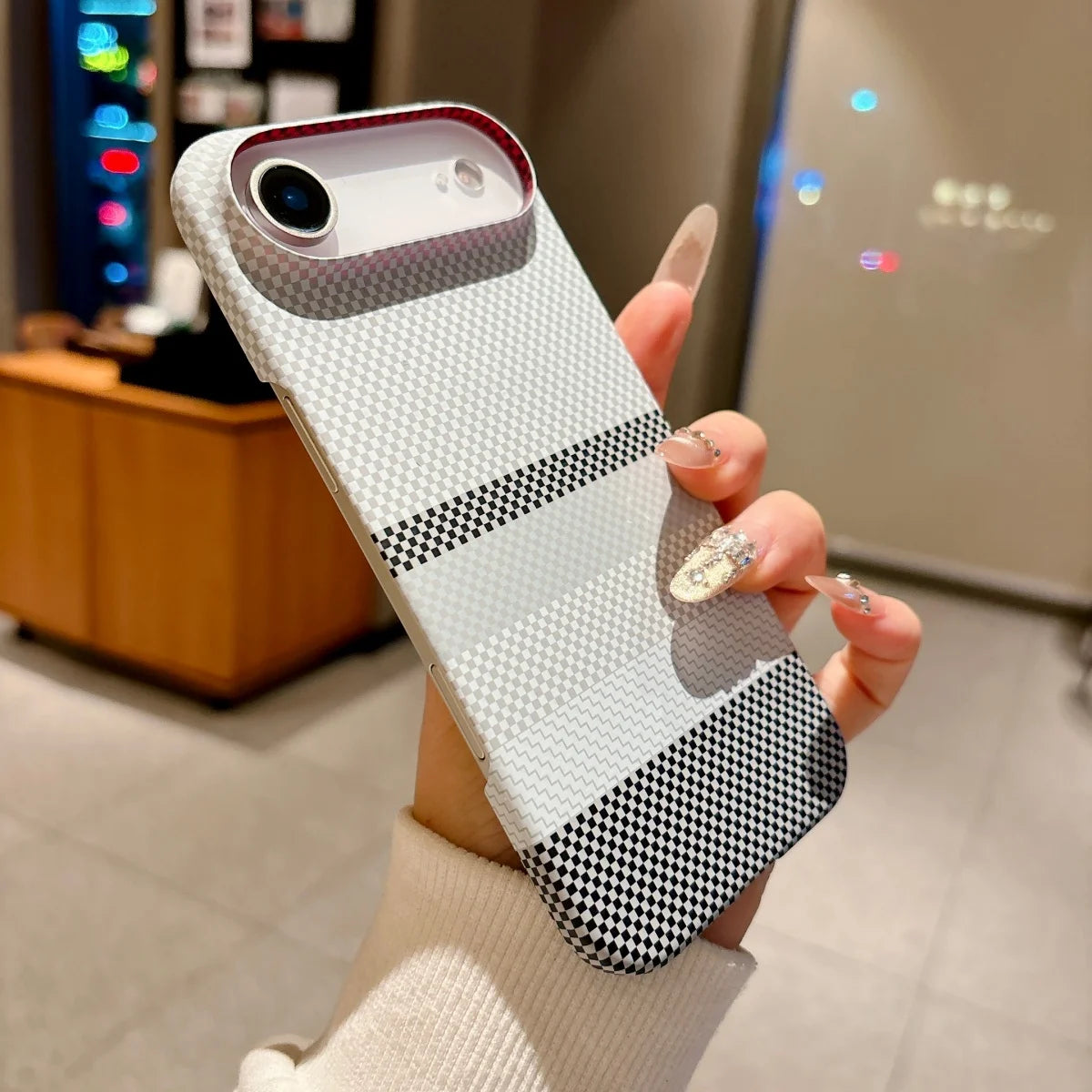 Luxury Carbon Fiber Kevlar PC Ultra-Thin Case For iPhone Air 17 16 15 14 13 Pro Max For Magsafe Magnetic Frameless Phone Cover