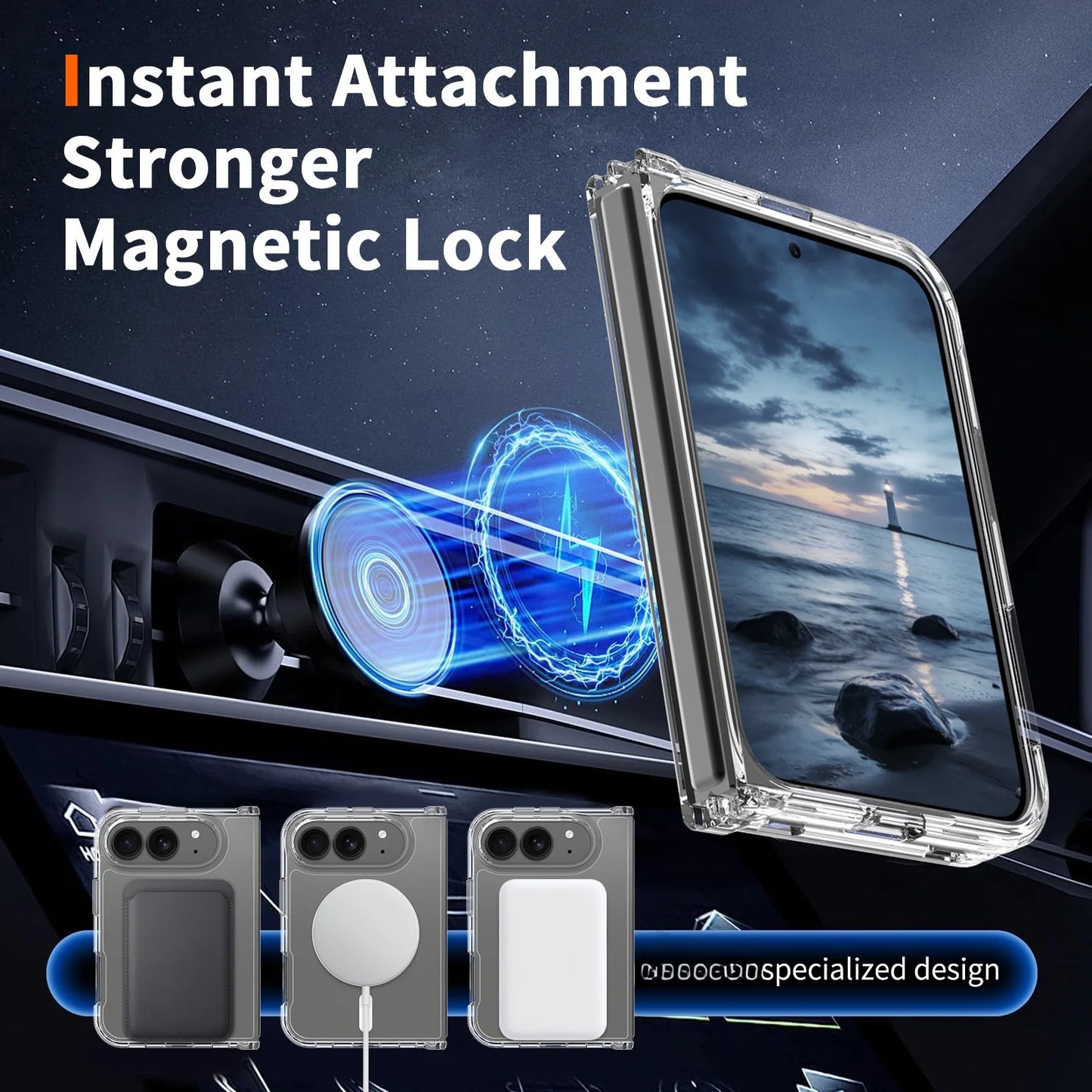 Original For Magsafe Magnetic Wireless Charging Phone Case For iPhone 18 Fold Clear Protective Cover For iPhone 18 Fold Ultra