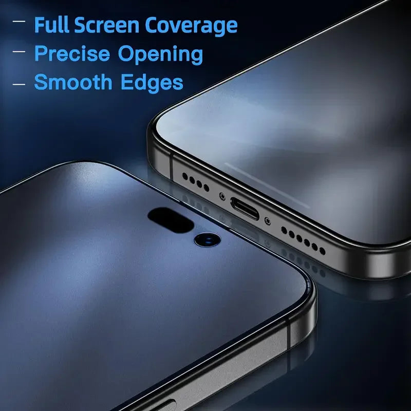3Pcs Oleophobic Coating Dust Free Easy Installation Matte Screen Protector For iPhone 16 14 13 12 11 15 17 Pro Max XS X XR Glass