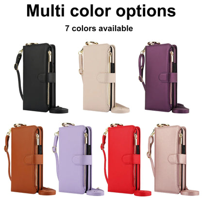 Zipper Leather Wallet Flip Case - iPhone 18 Series Accessories In USA