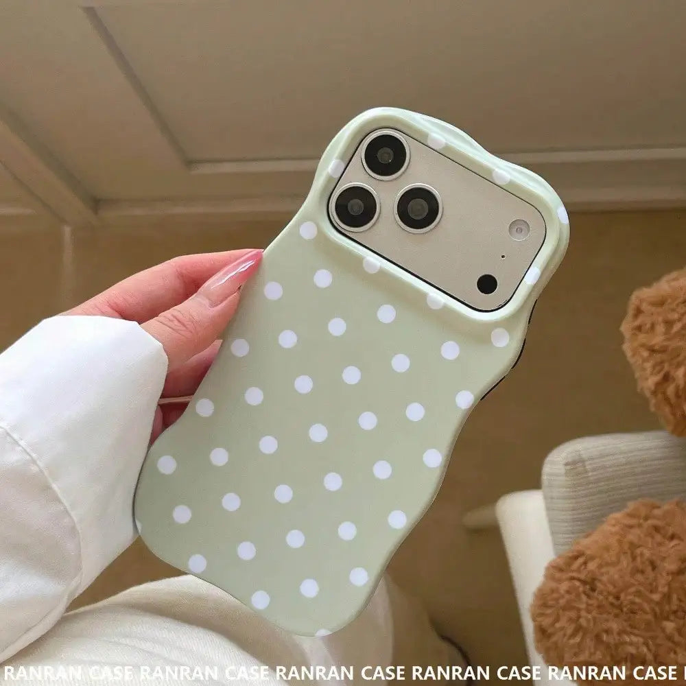 Polka Dots, Wave Resistant Phone Case, Compatible with IPhone 11/12/13/14/15/16/17 Pro Max/17Pro Series, Summer Phone Case.