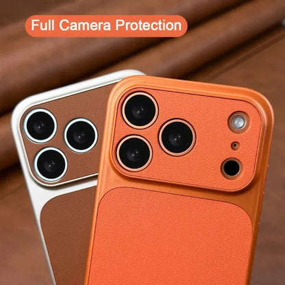 Luxury Plating Leather Texture Case - iPhone 18 Series Accessories In USA