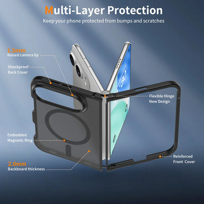 For iPhone 18 Fold Matte Magnetic Case, Compatible with MagSafe Drop Protection Translucent Cover For iPhone 18 Ultra