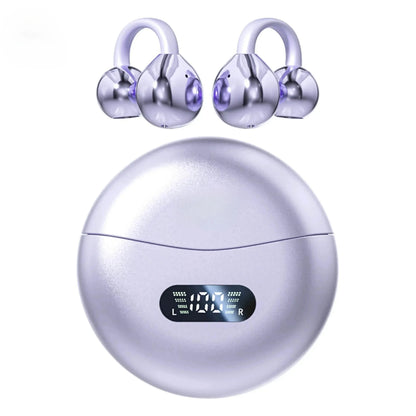 Wireless Bone Conduction Bluetooth 5 4 Sport Earbuds OWS Ear Clip Headphones Waterproof Comfortable With Digital Display