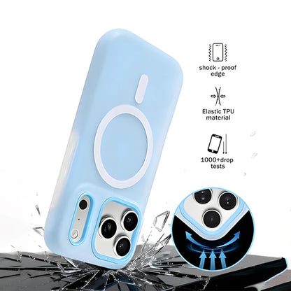 Luxury Candy Color 2-in-1 Magnetic Phone Case for iPhone 17/16/15/14/13/12/11 Pro Max Plus , Matte Soft Shockproof Skin-Friendly Cover with Magnetic Wireless Charging